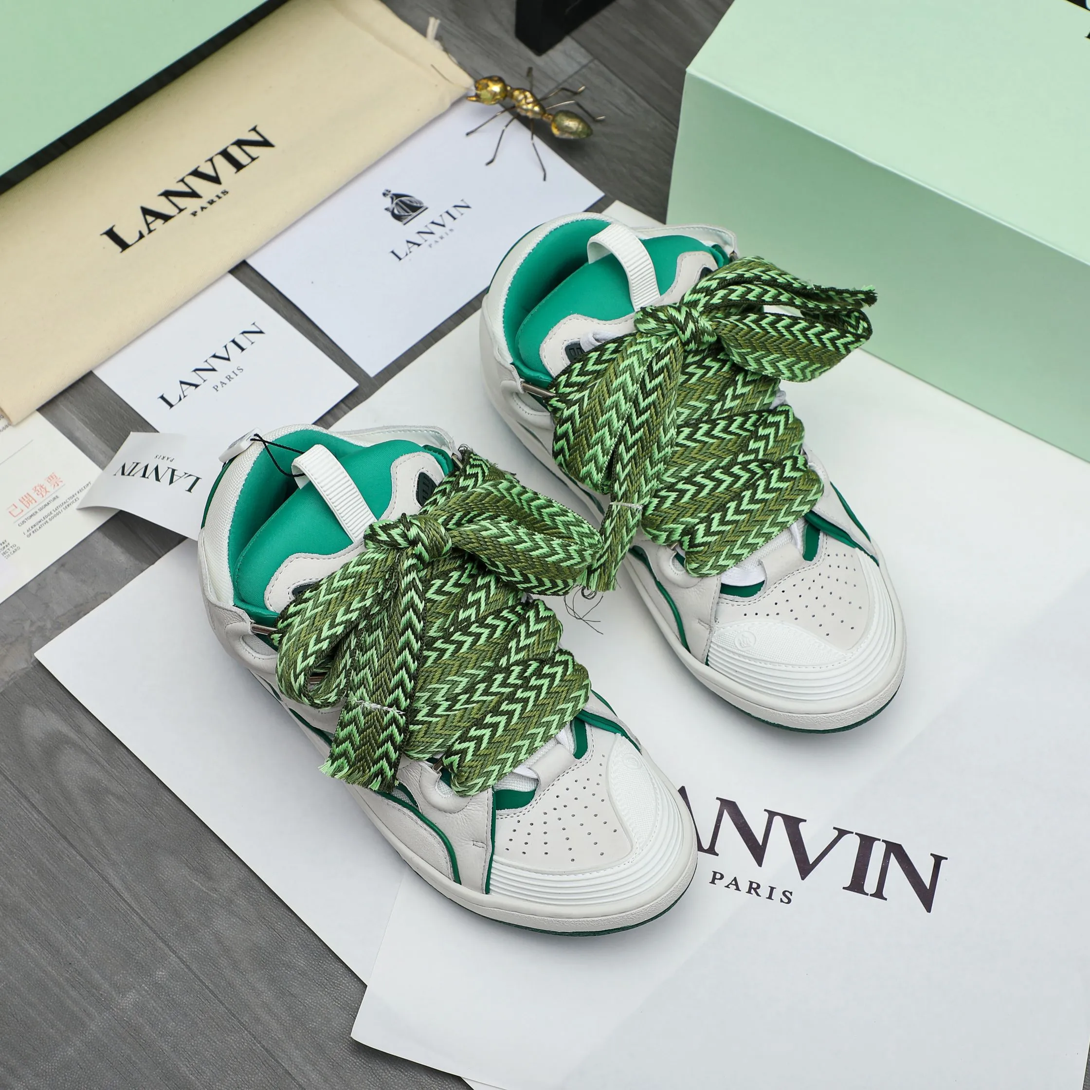 Men's shoes 💰740 [Lanvin] Lanvin high-end quality original couple's casual shoes - Upper: imported pebbled cowhide stitched with breathable mesh - Lining: Lycra elastic lining - Outsole: original rubber outsole - Super high quality control·Fine workmanship: highlighted (high-end·luxury·grade) -Size: 36-45 (45 can be customized)